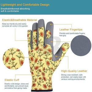 Anti Cut Resistant Flower <b>Rose</b> Pruning Thorn Proof Gloves Gauntlet Leather Women Long Sleeve Garden Gloves Split Leather Gloves - Product Image 3