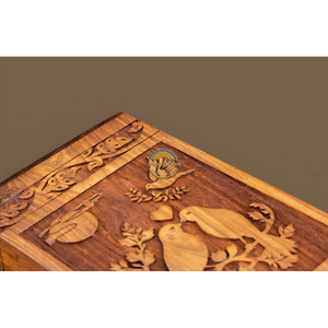 Urne funéraire en bois de rose sculptée à la main AYAANS, très vendue, pour cendres d'adultes, urnes funéraires en gros (6X6X11)IN - Product Image 3