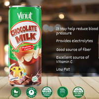 Boisson au lait chocolaté 320ml Protéines Calcium Vietnam OEM ODM Marque privée Vente en gros Échantillon gratuit Fabricant de boissons