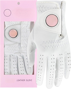 Gants de golf 2025 haut de gamme en cuir véritable antidérapants avec logo personnalisé, fermeture à enfiler et sangle de poignet réglable - Product Image 3