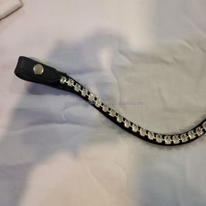 PERSONNALISER LA FORME DE VAGUE PLAT BROW BAND ÉQUESTRE À LA MODE AVEC BOUTON POP SNAP et CUIR DE HAUTE QUALITÉ - Product Image 2