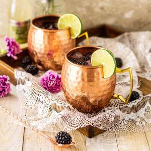 Hammered <b>copper</b> mug set <b>lantern</b> inspired beverage cups reusable cocktail drink mugs premium collection durable - Product Image 5