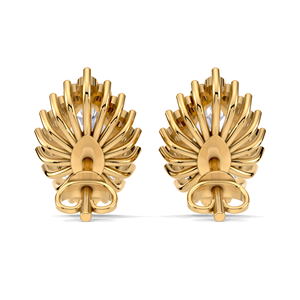 Boucles d'oreilles clous en diamant de laboratoire taille marquise 1,29 carat avec halo, en or jaune/blanc/rose 18 carats plaqué rhodium, micro-pavé à griffes, fermeture à vis - Product Image 3