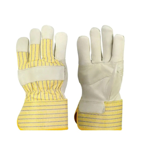 Gants de sécurité en cuir Holy Signs, paume doublement renforcée, manchette renforcée, respirants, flexibles, anti-coupures, antidérapants, fabriqués au Pakistan - Product Image 1