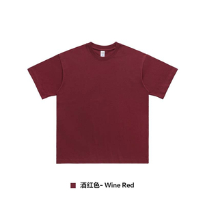 T-shirt en coton noir surdimensionné pour homme, col rond, manches régulières, imprimé décontracté, 270g, poids lourd, épaules tombantes, tricot jersey - Product Image 5