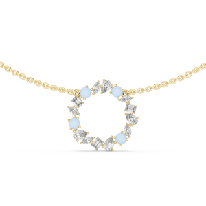 Pendentif de fiançailles en or rose 14 carats avec diamant taille marquise/poire/émeraude/ronde pour femme |   Nouveau diamant cultivé - Product Image 2