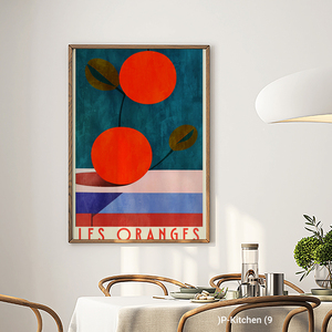 Impression sur toile de cuisine moderne avec cadre en bois, affiche de fruits rouges, décoration murale rétro pour la cuisine, décoration intérieure pour la maison - Product Image 2