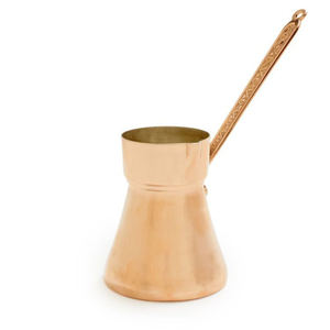 Wholesale Hand-Hammered Pure Copper Turkish Coffee Pot With Wooden Handle Traditional Ottoman Cezve Ibrik Coffee <b>Maker</b> For Sale - Product Image 4
