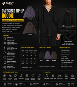 Sudadera con Capucha de Alta Calidad, 100% Algodón, con Cierre, Manga Larga, Estilo Holgado, Informal, con Cordón Ajustable, Transpirable - Product Image 6