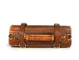 Cuchillo de Chef Forjado a Mano de Alta Calidad, al por Mayor, OEM/ODM, con Mango Enrollable de Cuero Resistente al Agua LKR-0340 - Product Image 4