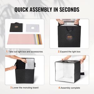 12 \ "X 12 \" Light Box per Studio fotografico 6 fondali colorati bifacciali 3000-5600K temperatura colore regolabile per Studio accessori - Product Image 6