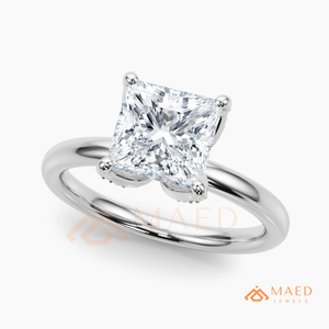Princess Cut Moissanite Diamond Silver <b>Ring</b> for Women Engagement Wedding <b>Ring</b> Lab Grown Jewelry USA Style - Product Image 5
