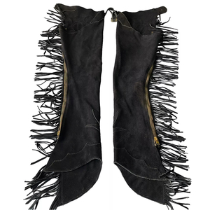 Best Quality Genuine Cowhide <b>Leather</b> Western <b>Chaps</b> Training Buckle Slim Classic Fit suede <b>leather</b> western <b>chaps</b> - Product Image 2