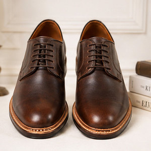 Chaussures habillées en cuir véritable de qualité supérieure pour hommes, chaussures Oxford formelles, mocassins en cuir véritable, chaussures de ville de luxe à enfiler - Product Image 1