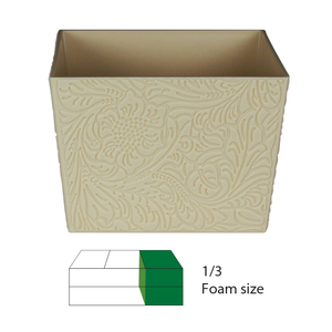 Pots de fleurs imprimés en relief 3D, design classique batik, carrés, en plastique léger, 12cm(L)x12cm(P)x8.5cm(H), cadeau idéal pour la maison - Product Image 2