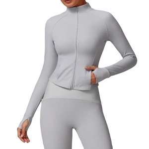 Chaqueta Deportiva para Mujer, para Gimnasio, Running, Yoga, Ajustada, con Capucha, Manga Larga, Cremallera, Impermeable, Transpirable, Bordada, Personalizada - Product Image 3