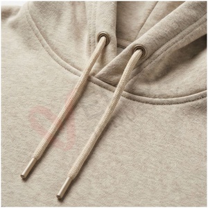 Ensemble de survêtement beige à capuche pour homme, manches longues, couleur unie, coupe décontractée, vêtement d'automne respirant 100% coton - Product Image 4