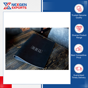 Cubierta de Cuero para Menú de Estilo Vintage de Calidad Garantizada, con Páginas Interiores, para Hoteles, Tiendas, Bares de Vinos, Origen India, Venta Global - Product Image 5