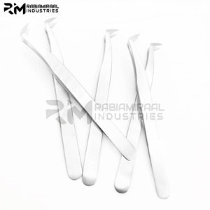 Pince à cils RMI de qualité supérieure en acier inoxydable pour extensions de cils volume, marque privée, pour faux cils - Product Image 4