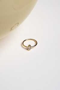 Anillos Apilables de Diamantes con Corte Ovalado, Delicados, Minimalistas, para Uso Diario, Finos, Modernos, de Lujo, con Engaste de Bisel en Oro Sólido de 14K - Product Image 5