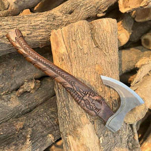 Hacha Vikinga de Alta Calidad, Diseño Industrial, Hoja de Acero con Alto Contenido de Carbono, Mango de Madera de Fresno, para Uso en Exteriores - Product Image 2