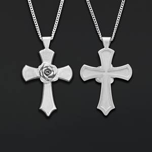 Colgante BOJ RCJ 005 Victoriano Personalizado Rosacruz Hecho a Mano en Plata de Ley, Cruz de la Rosa, Símbolo Alquímico, Precio Bajo en Oferta - Product Image 5