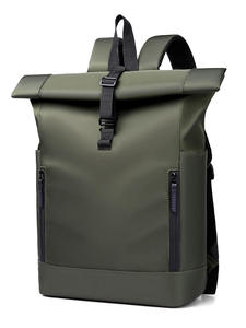 Modern Pink <b>Roll</b> Top Business Bag for Ladies Water Resistant Fashionable Computer <b>Backpack</b> for Daily Commute student bag - Product Image 4