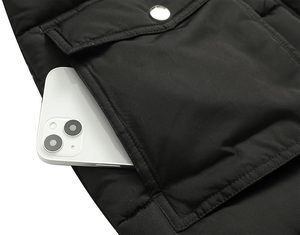Women's Lightweight <b>Packable</b> Hooded Winter Quilted Puffer <b>Jacket</b> Detachable Sleeves Hat Zipper Closure Waterproof Wool - Product Image 6