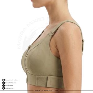 <b>Olive</b> Green Leopard Plus Size Front Zip High Support Seamless Square Neck Sports Bra for Women's Yoga Workout Activewear - Product Image 3