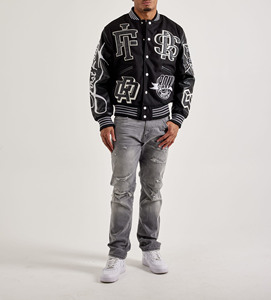 High Quality <b>Men</b> Varsity <b>Jacket</b> Custom <b>Leather</b> Embroidery Patches Baseball Letterman <b>Jacket</b> With Real <b>Leather</b> Sleeve <b>Jacket</b> - Product Image 3