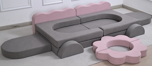 Kids Foam Modular Sofa Set 12-Piece Eco-Friendly Foldable for Indoor Playground Living Room Hotel & School Use Ages 2+ - Product Image 2