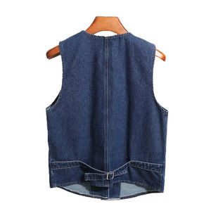 High Quality Winter Denim <b>Vest</b> <b>for</b> <b>Men</b> Streetwear Custom Logo Classic Look 100% Cotton Quick Dry Down Filled <b>Heated</b> with custom - Product Image 6