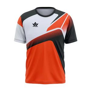 Camiseta Deportiva Personalizada para Hombre, Blanca y Azul Marino, Manga Corta, Transpirable, Sublimada, de Poliéster, Uniforme de Equipo - Product Image 6