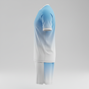 ชุดฟุตบอลยูนิเซ็กซ์พร้อมกางเกงขาสั้น ชุดสองชิ้นแบบพรีเมียมรักษ์โลก ชุดกีฬาฝึกซ้อมฟุตบอลแบบยั่งยืน รับผลิตตามแบบ OEM - Product Image 3