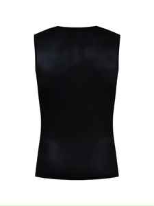 Camiseta sin mangas de malla personalizada unisex premium 2026, transpirable, informal, 100% poliéster, estilo urbano, lisa, para hombre y mujer, colección de verano - Product Image 4