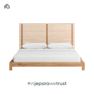 KLOPS LIVING Factory Direct Custom Midcentury Modern Solid Teak Wood Hand Carved Eco-Friendly Durable Comfortable Twin <b>Frame</b> OEM - Product Image 5
