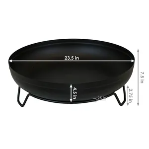 Brasero en acier fait main de style urbain pour l'aménagement moderne des jardins, le chauffage des patios et les zones de divertissement extérieures – Luxe artisanal - Product Image 2