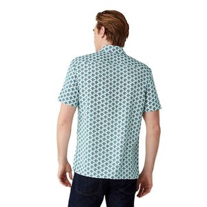Camisa con estampado de palmeras tropicales 100% algodón puro para hombre – Suave, transpirable, de corte relajado, informal, para vacaciones, fiestas en la playa, estilo hawaiano - Product Image 2