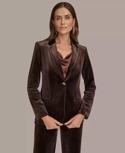 Giacca con un bottone in velluto da Donna | Donna Karan New York - Product Image 1