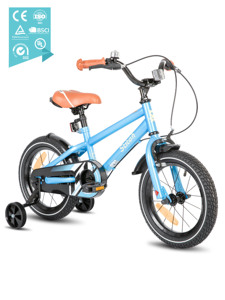 Vélo pour enfants JOYKIE 12-20 pouces en acier haute teneur en carbone, 90% SKD, <span class=keywords><strong>frein</strong></span> à étrier avant, <span class=keywords><strong>frein</strong></span> à bande arrière, roues d'apprentissage pour enfants <span class=keywords><strong>de</strong></span> 3 à 8 ans - Product Image 1