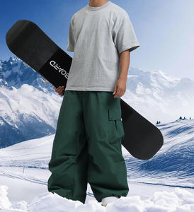 Pantalones de Nieve Impermeables Unisex Verde Oscuro con Cintura Elástica y Cierre de Botones para Esquí y Snowboard para Adultos - Product Image 4