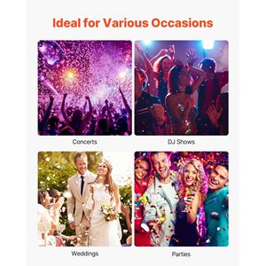 Portable 1500W Electric Confetti Cannon Launcher LED <b>Lights</b> DMX512 Manual Remote Control <b>Stage</b> <b>Equipment</b> System for <b>Stage</b> - Product Image 6
