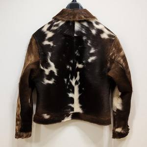 Chaqueta de Cuero Negra Original para Hombre, Chaqueta de Moda de Gamuza con Piel Auténtica, Chaqueta de Pelo de Vaca Genuino de Alta Calidad para Hombre - Product Image 5