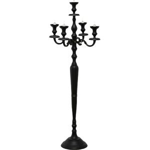 Candelabro Antiguo de Metal Negro Grande de Aluminio con 5 Brazos para Decoración de Mesa en Bodas, Eventos y Fiestas en el Hogar - Product Image 1