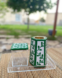 Quemador de carbón con incrustaciones de hueso hecho a mano de la armonía divina, soporte de incienso decorativo artístico para hogares árabes y juegos de regalo exclusivos - Product Image 3