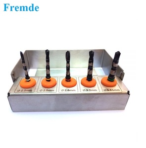 ชุดดอกสว่านสำหรับปลูกถ่ายฟัน 8 ชิ้น เคลือบไทเทเนียมสีดำ ผลิตจากเหล็กกล้าไร้สนิมคุณภาพสูง ได้รับการรับรองมาตรฐาน CE - Product Image 4