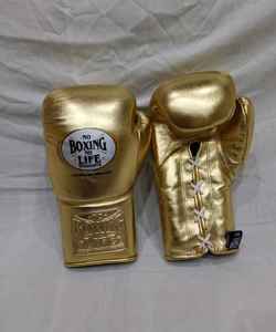 Gants de MMA en cuir de vachette véritable de qualité supérieure, style mexicain, vente en gros, No Boxing No Life, fermeture à lacets, poignet réglable - Product Image 1