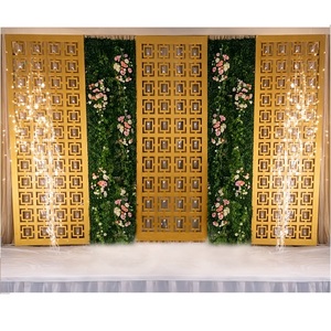 Magnifiques murs de fond en métal pour scène de mariage - Design moderne et léger pour décorations d'événements - Product Image 1