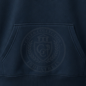 Sudadera con Capucha Azul Marino de Alta Calidad para Hombre y Mujer, 100% Algodón, Felpa, Bordado Griego, Estilo Urbano, Cálida para Invierno - Product Image 4