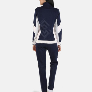 Women Winter Solid Stand Collar Eco-Friendly Breathable Cotton Tracksuits 2-Piece Long Set Casual Exercise <b>Wear</b> - Product Image 3